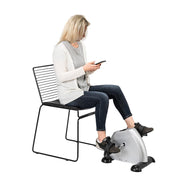 Fitness Mini Under Desk Bike Cycle Elliptical Trainer, Portable Compact Bicycle Pedals Exerciser with LCD Display