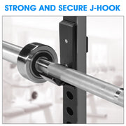 Pair of J Hooks for Power Rack, Squat Rack – J Hook Weight Rack (2 inch Square Tube)