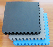 1/2" Thick Flooring Puzzle Exercise Mat with High Quality EVA Foam Interlocking Tiles, 6 Piece, 24 Sq Ft, Blue