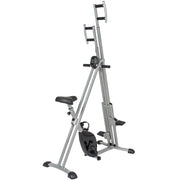 Best Choice Products 2 in 1 Total Body Vertical Climber Magnetic Exercise Bike Machine - Black/Gray