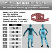 Weight Lifting Belt Gym Back Support Brace Fitness Workout Belts 8" Wide Red S