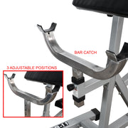 Fitness CB-11 Standing Arm Curl Station for Strength Training w/Pivot and Contoured Arm Rest