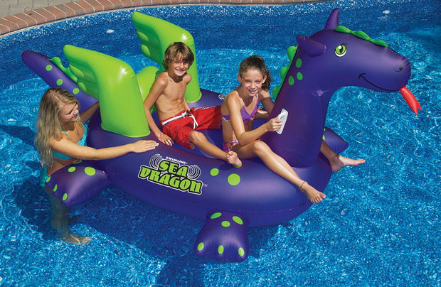 90625 Swimming Pool Kids Giant Rideable Sea Dragon Inflatable Float Toy
