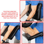 Fitness CB-11 Standing Arm Curl Station for Strength Training w/Pivot and Contoured Arm Rest