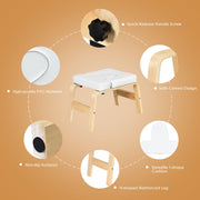Yoga Headstand Bench Wood Stand w/ PVC Pads for Family Gym Relieve Fatigue