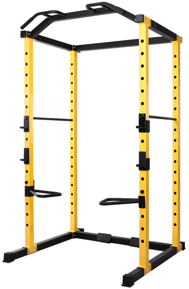 Essentials 1000-Pound Capacity Multi-Function Adjustable Power Cage with J-Hooks, Dip Bars and Other Optional 