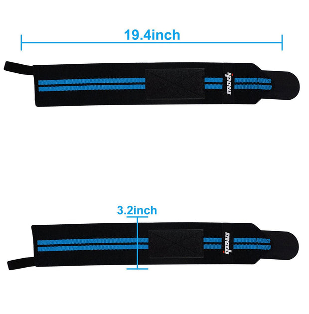 Wrist Strap 18.5" Men & Women Weight Lifting Neoprene Compression Wrist Brace with Thumb Loops, Wrist Band Workout Athletic Basketball Wrist Support, 2 Pack