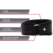 Weightlifting Belt with Flexible Ultra-light Foam Core, 5-Inch, Medium