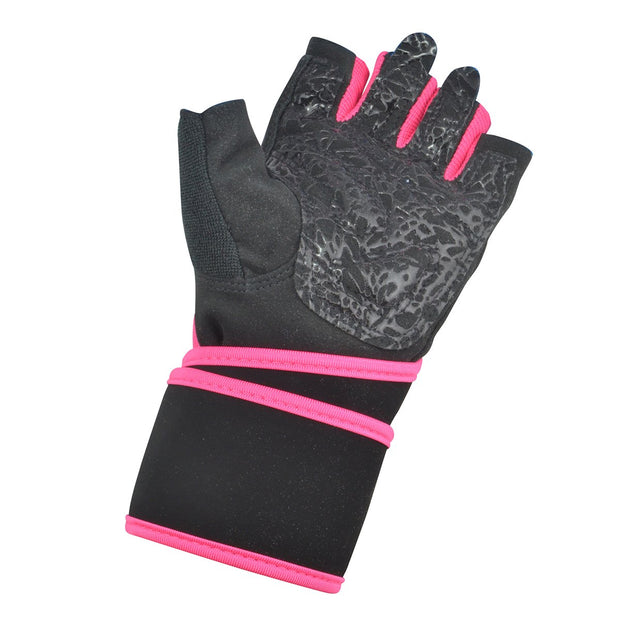 Half Finger Sports Exercise Gloves Anti-Slip Gel Padding Wrist Wrap Mens Womens Breathable Lycra Washable Weight Lifting Fitness Cycling