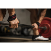 Padded Cotton Lifting Straps with NeoTek Cushioned Wrist (Pair), Black