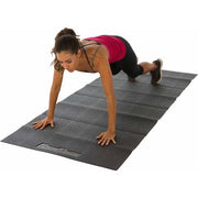 Fitness Reality Water-Resistant PVC Exercise Equipment Mat, Black
