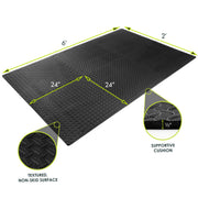 Puzzle Exercise Mat, 1/2" Thick EVA Foam Interlocking Tiles