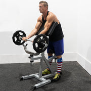 Fitness CB-11 Standing Arm Curl Station for Strength Training w/Pivot and Contoured Arm Rest
