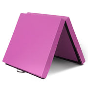 6'x3.2'x4'' Gymnastic Mat Thick Two Folding Panel Fitness Exercise Pink