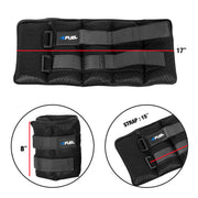 Fuel Pureformance Adjustable Wrist/Ankle Weights, 20-Pound Pair