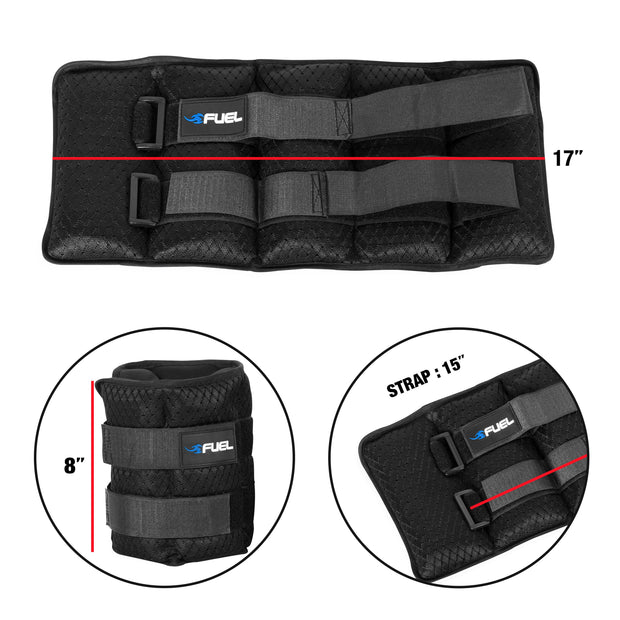 Fuel Pureformance Adjustable Wrist/Ankle Weights, 20-Pound Pair