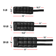 Fuel Pureformance Adjustable Wrist/Ankle Weights, 20-Pound Pair